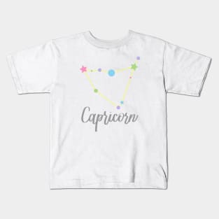 Capricorn Zodiac in Pastels Kids T-Shirt